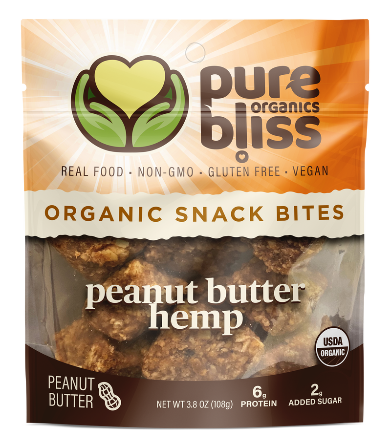 Organic Peanut Butter Hemp Snack Bites