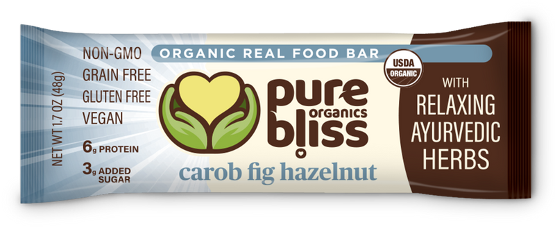 Organic Ayurvedic Herb Bars - Carob Fig Hazelnut (Case of 12)